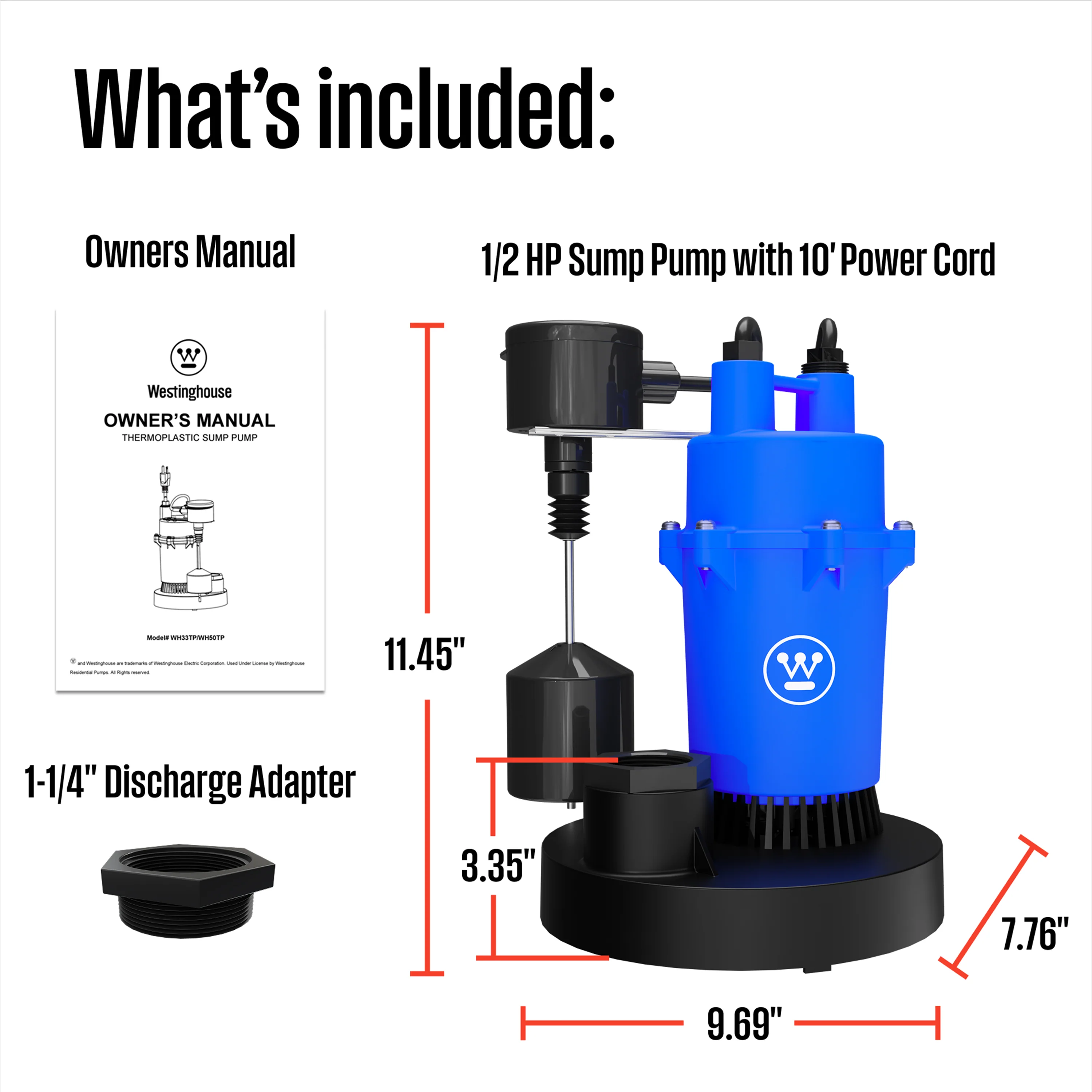 1/2 HP Submersible Sump Pump with Vertical Float Switch - Image 8
