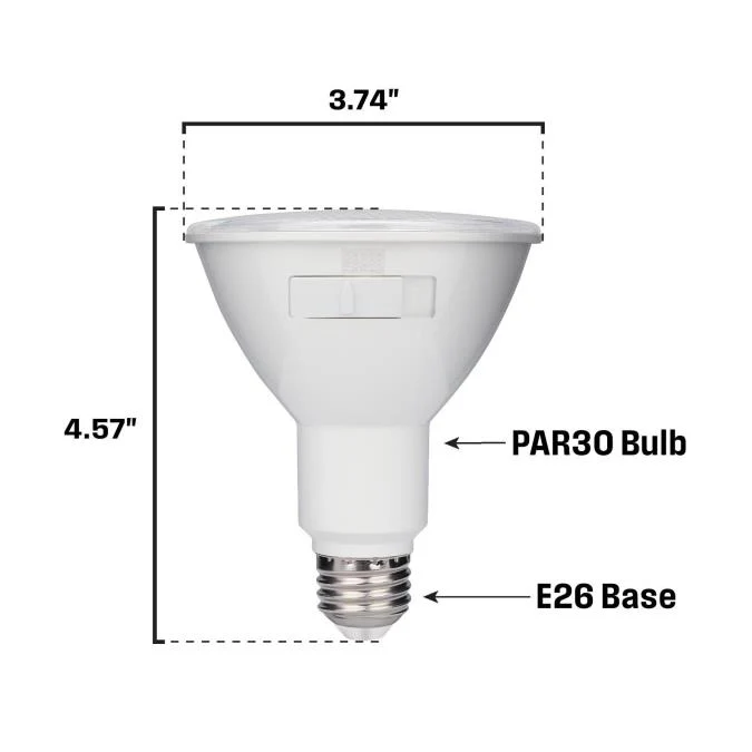 11 Watt (75 Watt Equivalent) PAR30 Flood Dimmable Indoor/Outdoor LED Light Bulb with Color Temperature Selection - Image 10