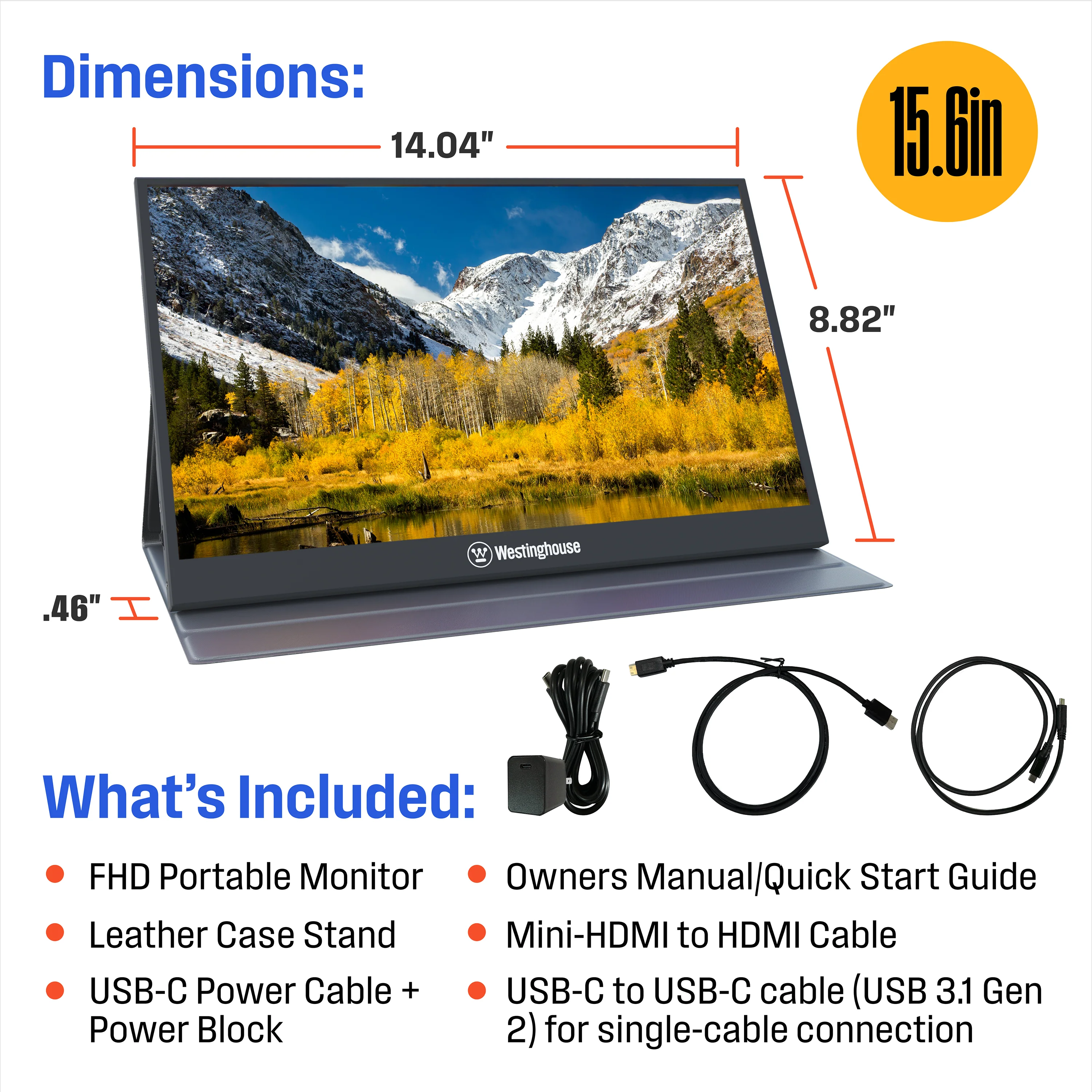 15.6" Portable Monitor for Laptop & Travel - Image 7