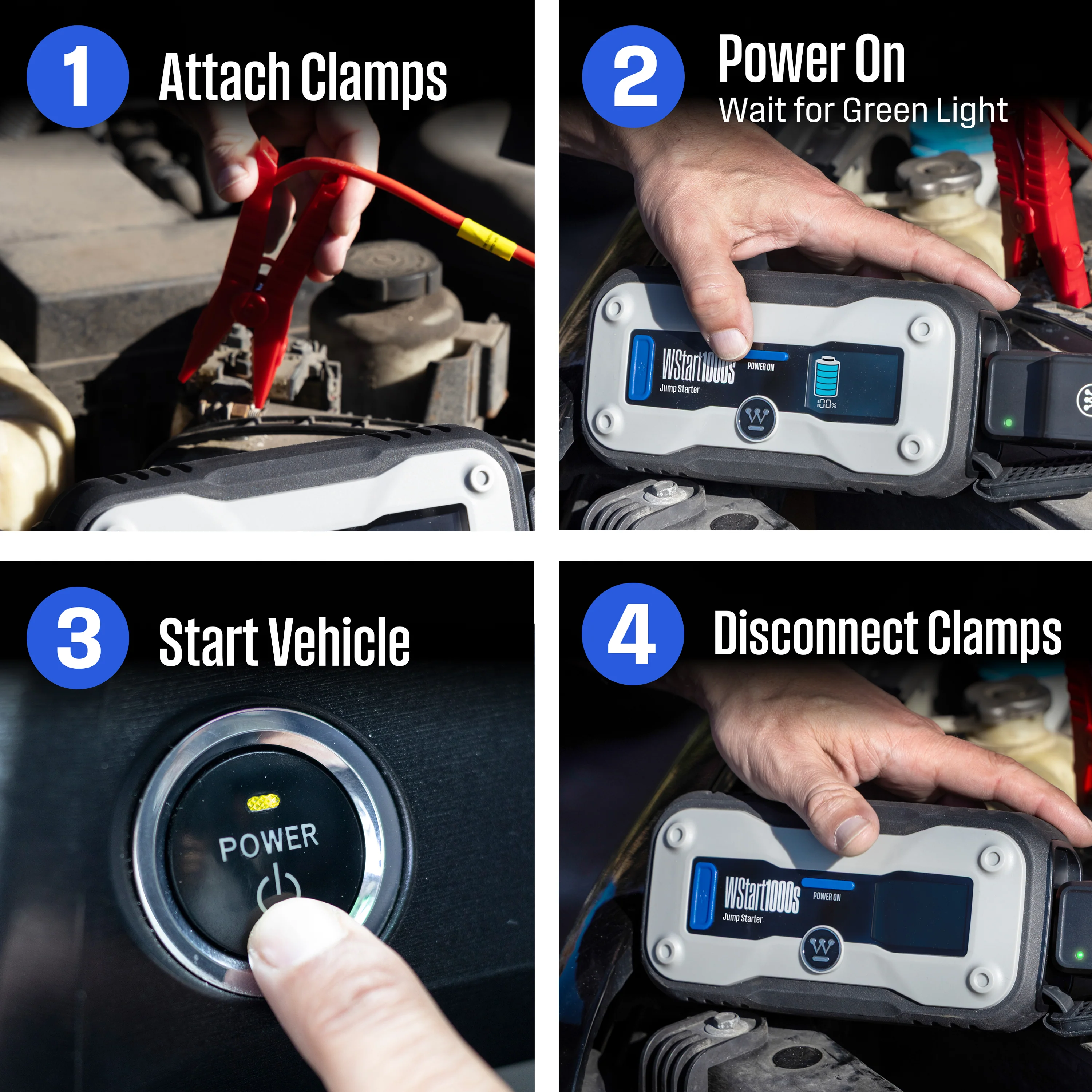 1500A Portable Car Battery Jump Starter Power Bank - Image 7