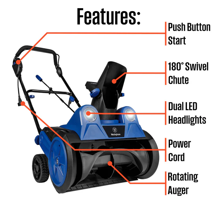 WSnow18 18" Corded Snow Blower - Image 7