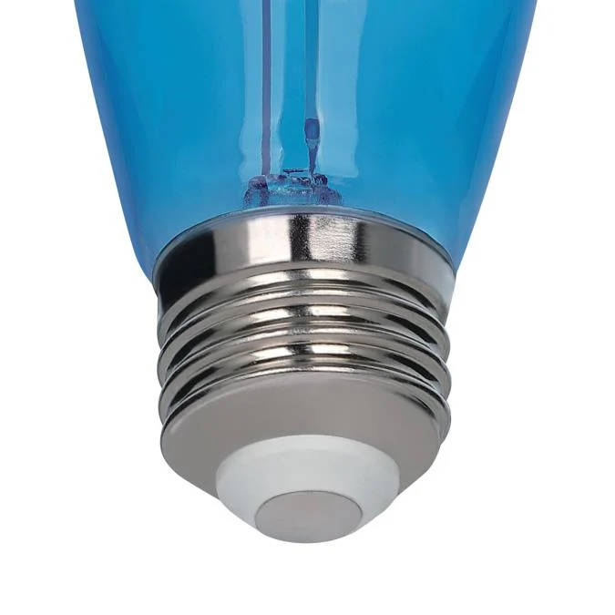 2 Watt (40 Watt Equivalent) S14 Filament LED Light Bulb, Blue - Image 10