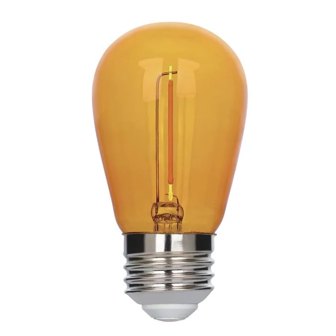 2 Watt (40 Watt Equivalent) S14 Filament LED Light Bulb, Yellow - Image 9