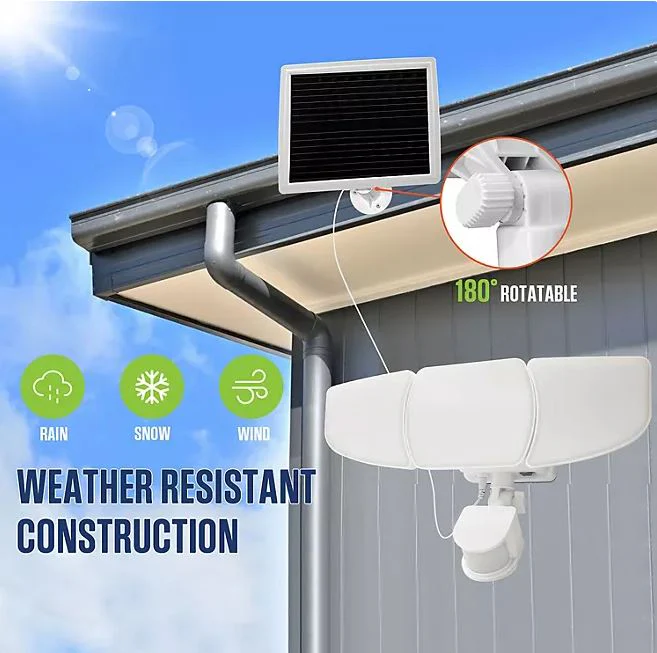 2000 Lumen Triple Head Solar Security Light, 2 Pack - Image 4