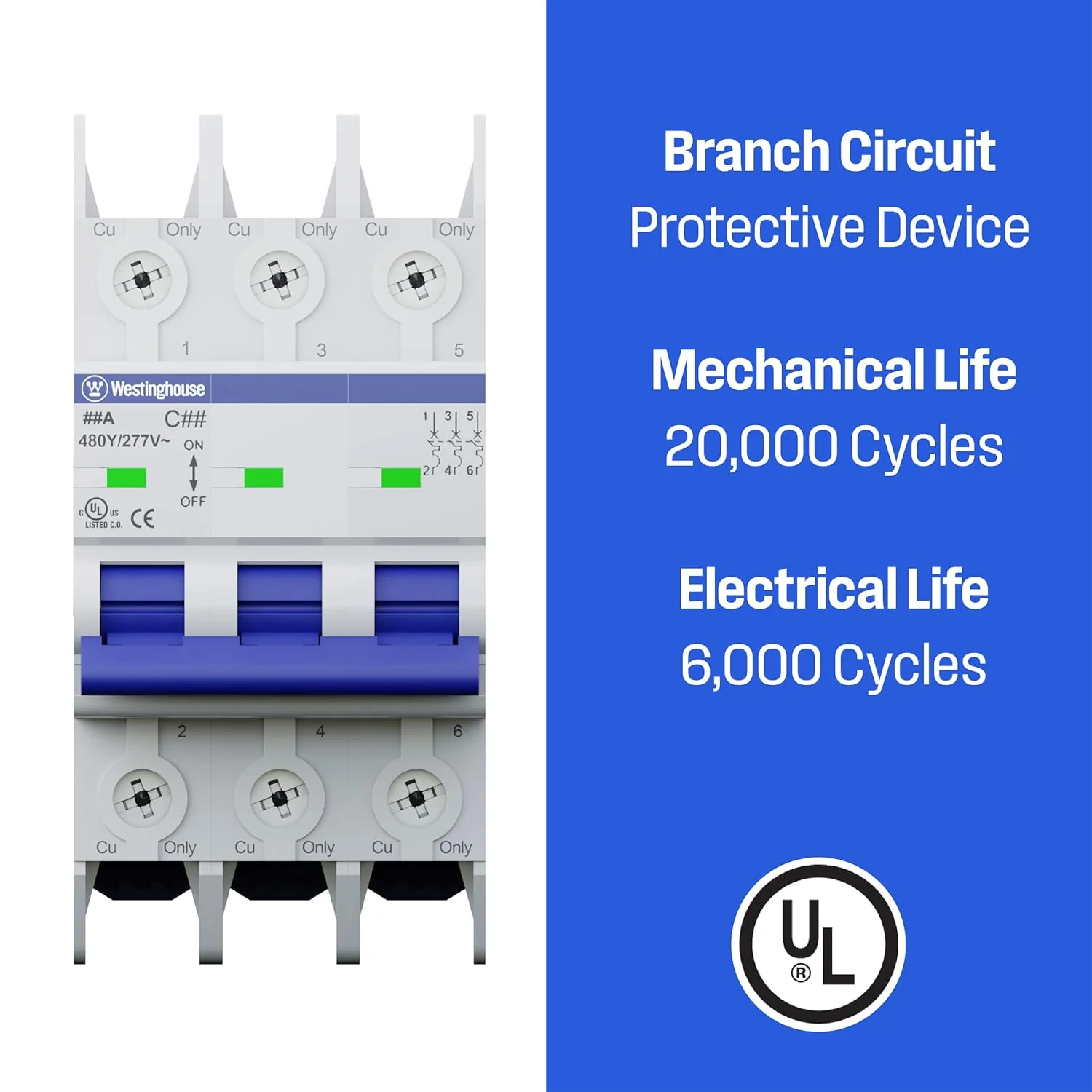 20A 3 Pole Miniature Circuit Breaker C Curve - Image 7