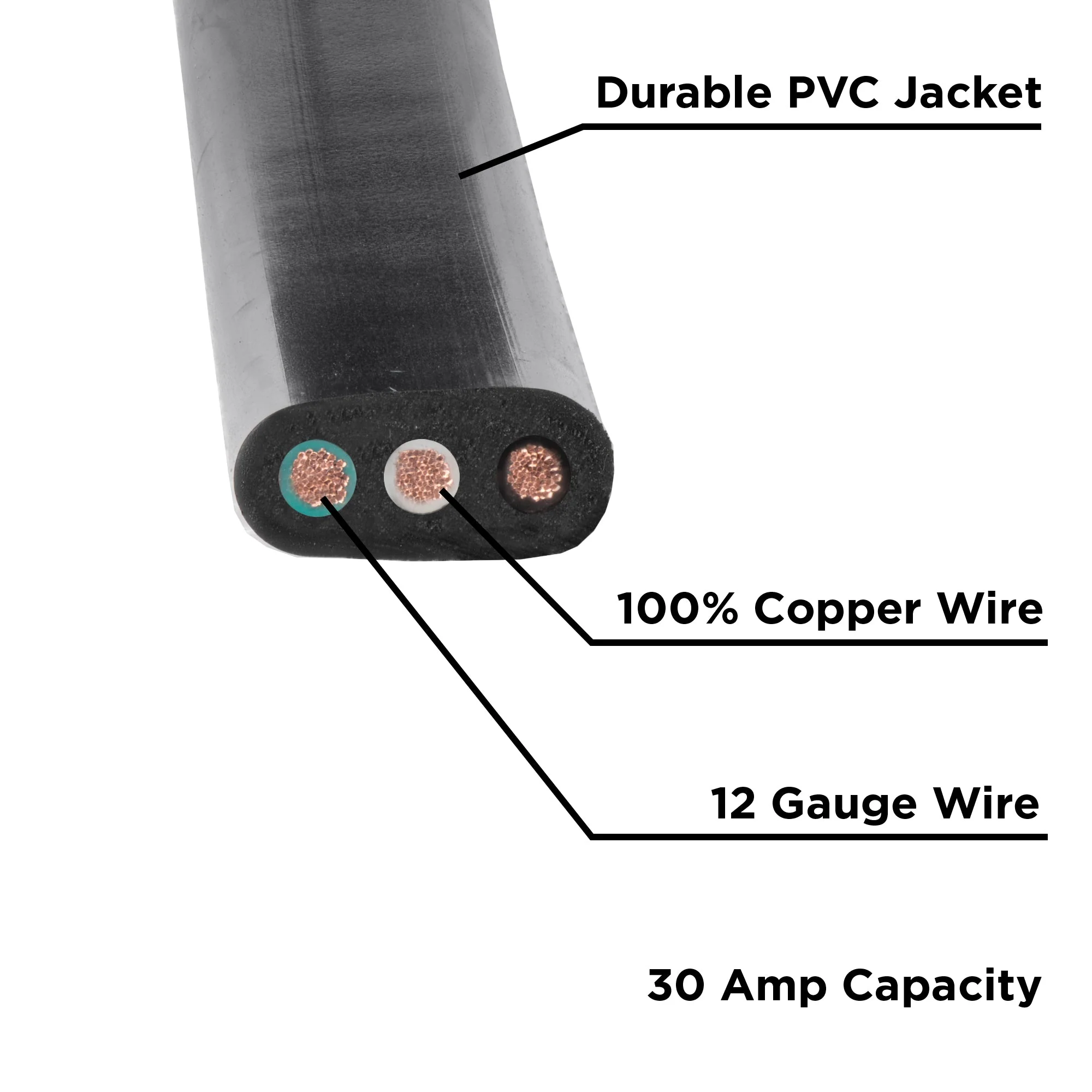 25' Generator Cord: 30A 120V TT-30P to TT-30R - Image 4