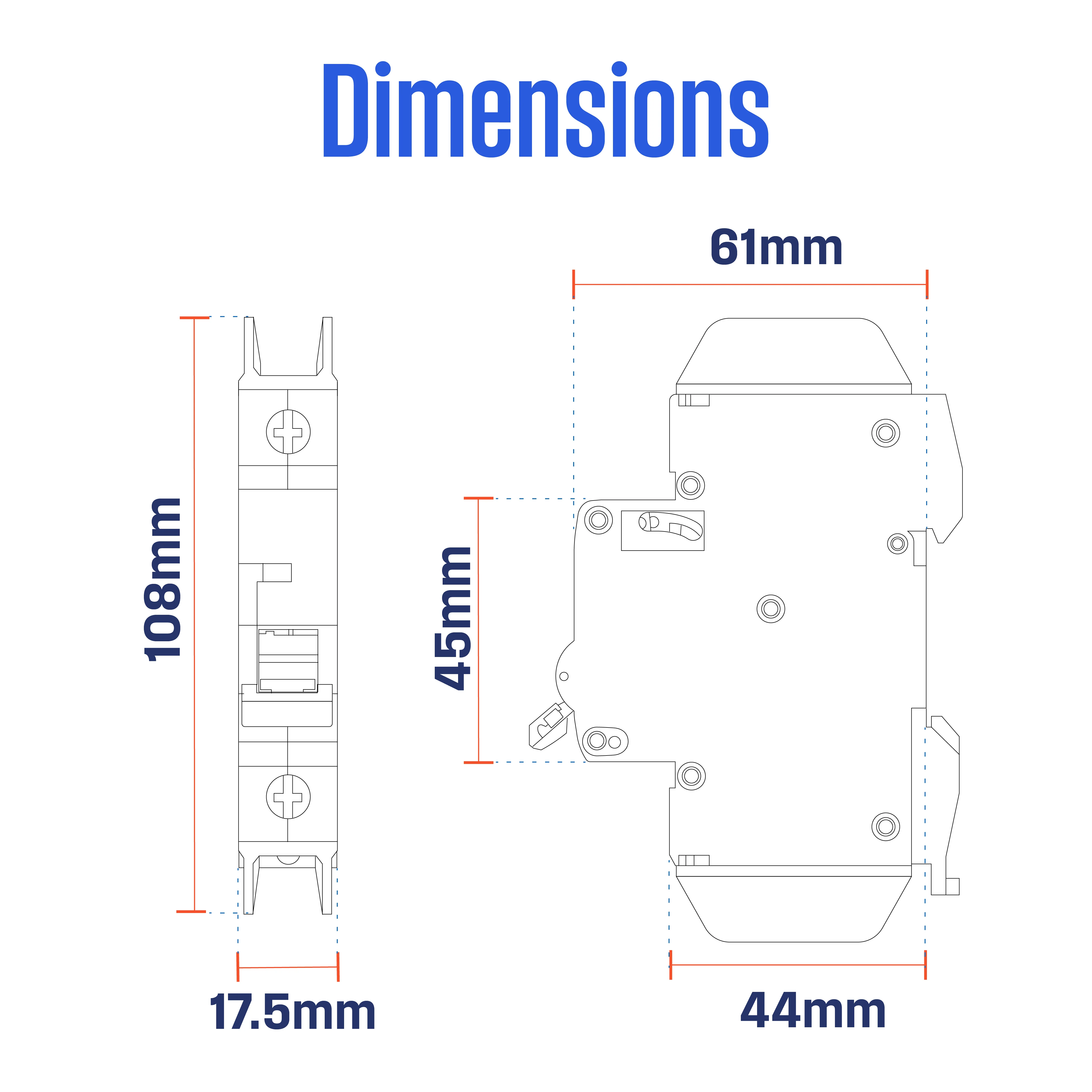 25A 1 Pole Miniature Circuit Breaker C Curve - Image 4