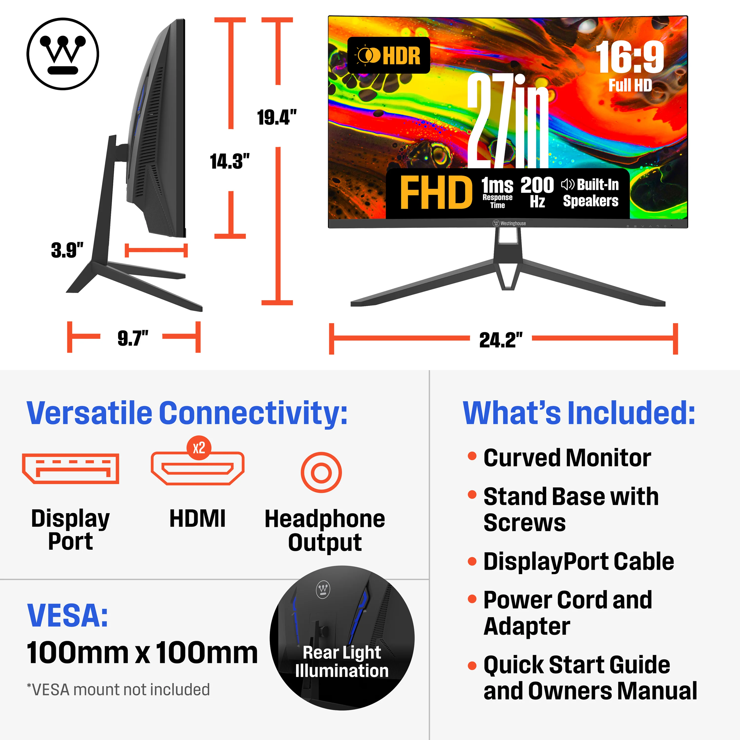 27" FHD Curved Gaming Monitor - Image 8