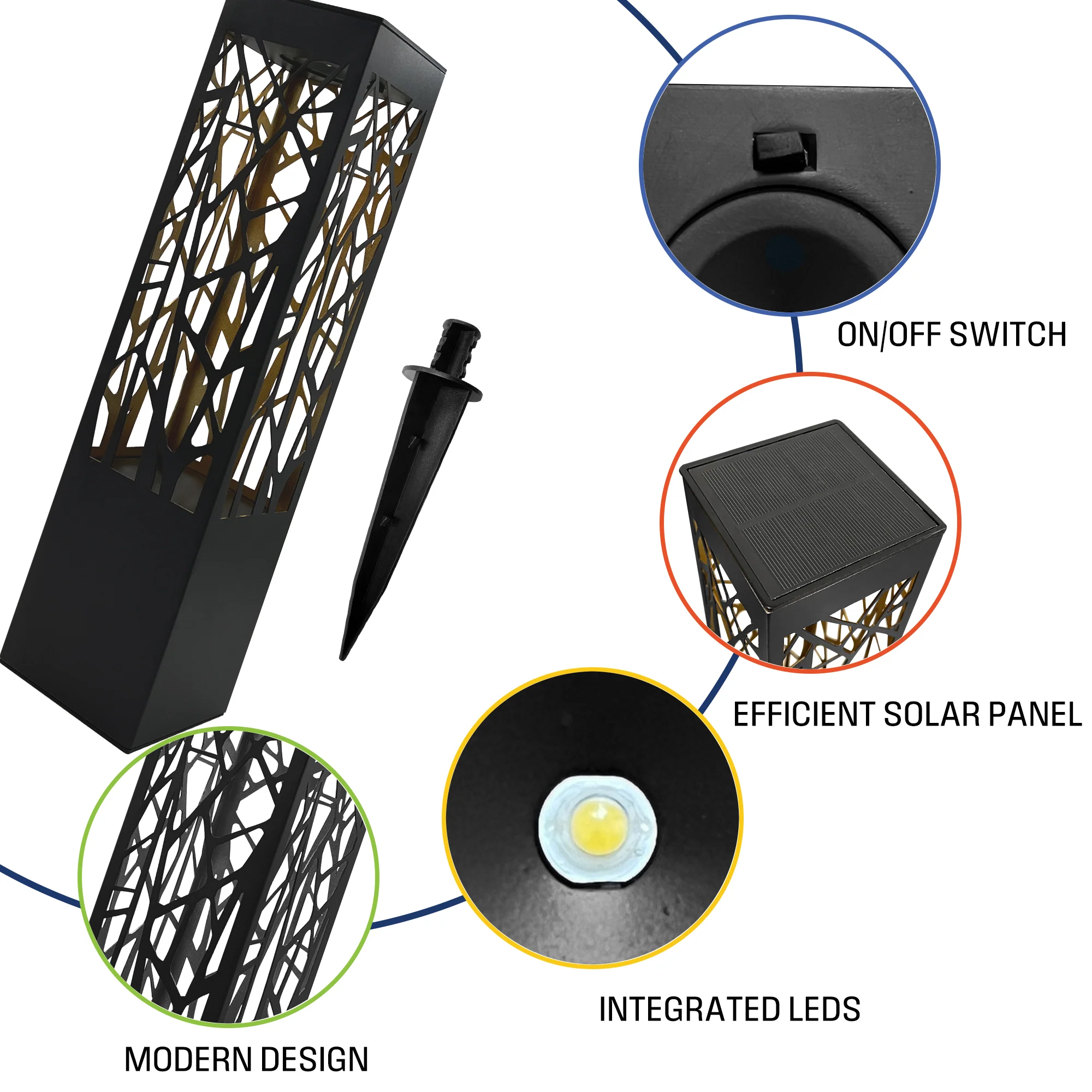 30 Lumen Solar Bollard Path Light, Set of 5 - Image 6