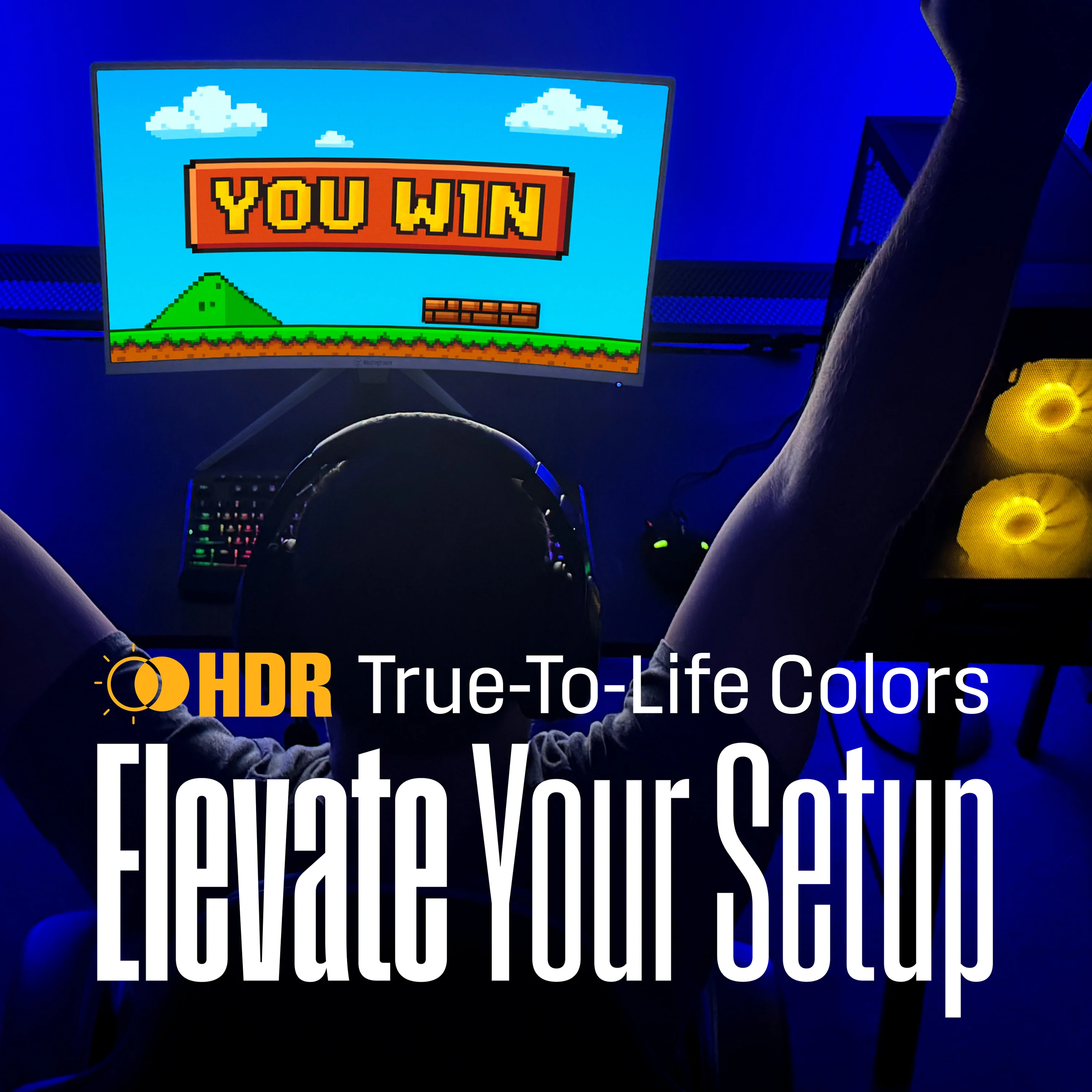 32" FHD Curved Gaming Monitor, White - Image 4