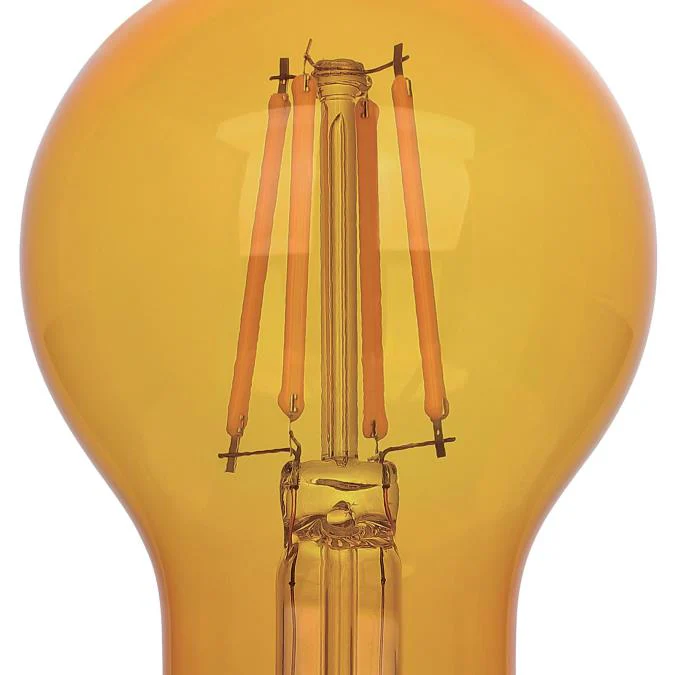 4.5 Watt (40 Watt Equivalent) A19 Filament LED Light Bulb, Yellow - Image 7