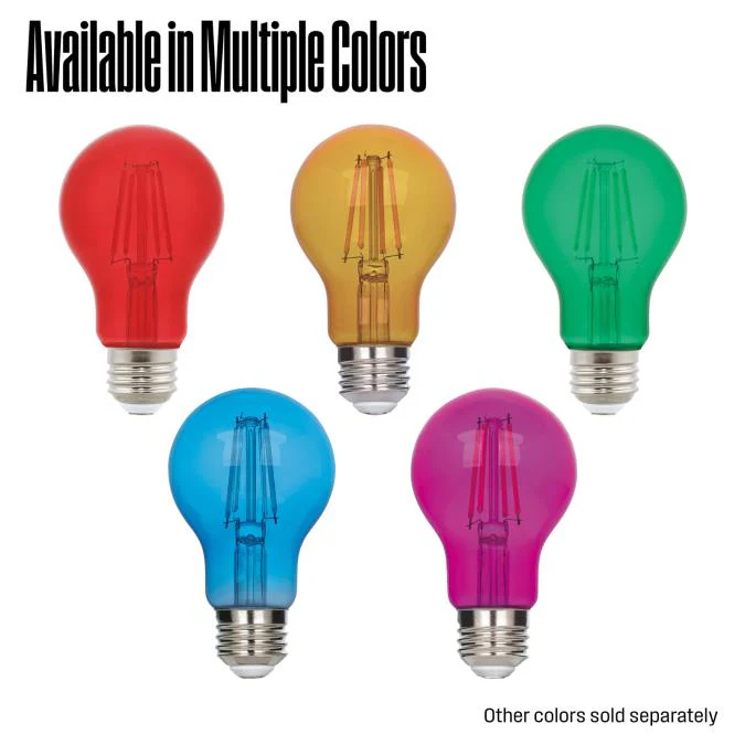 4.5 Watt (40 Watt Equivalent) A19 Filament LED Light Bulb, Blue - Image 10