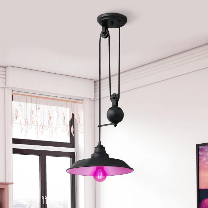4.5 Watt (40 Watt Equivalent) A19 Filament LED Light Bulb, Pink - Image 4