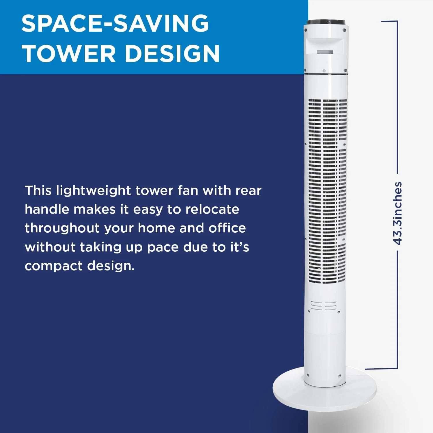 42'' Tower Fan with Remote and Digital Control Panel - Image 4