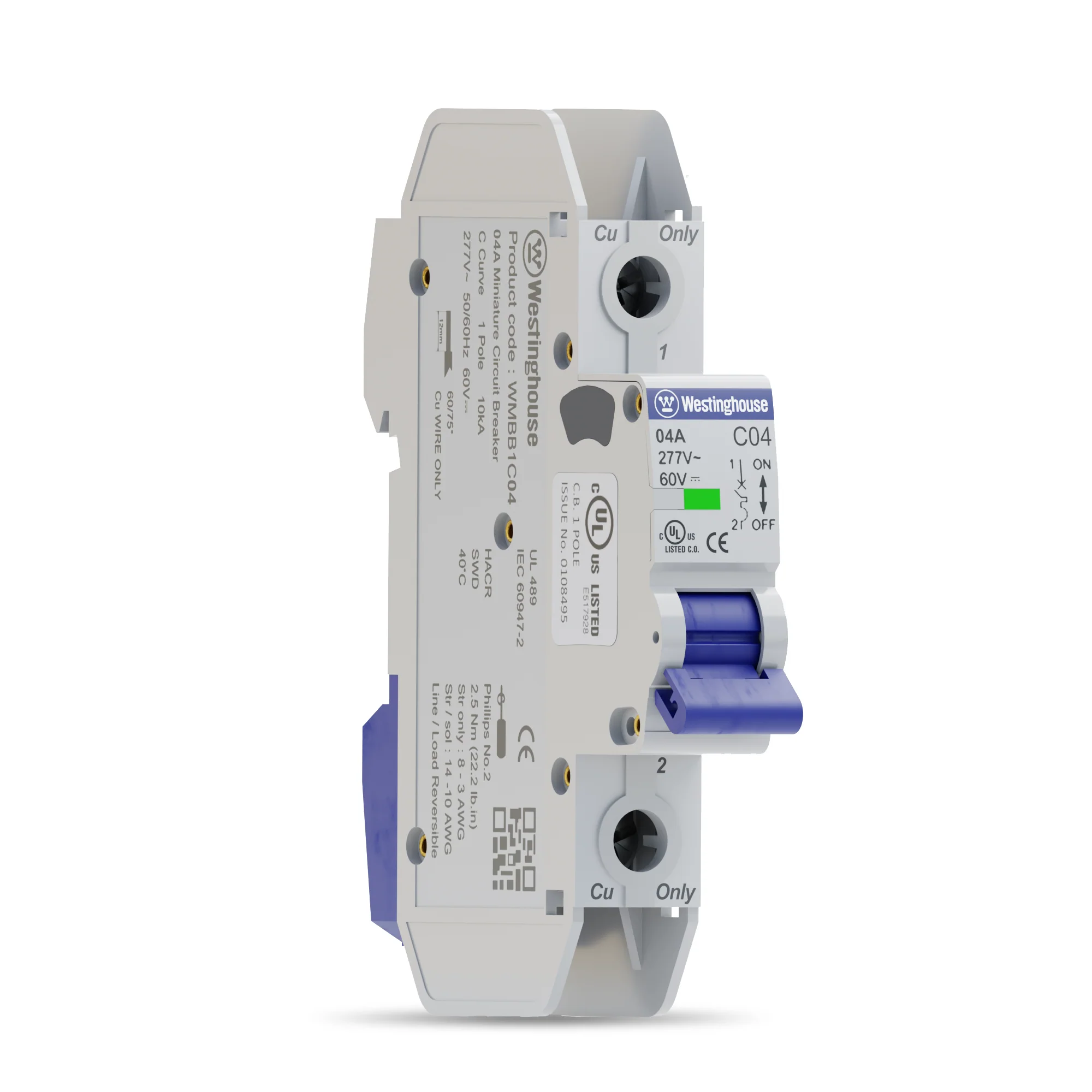 4A 1 Pole Miniature Circuit Breaker C Curve