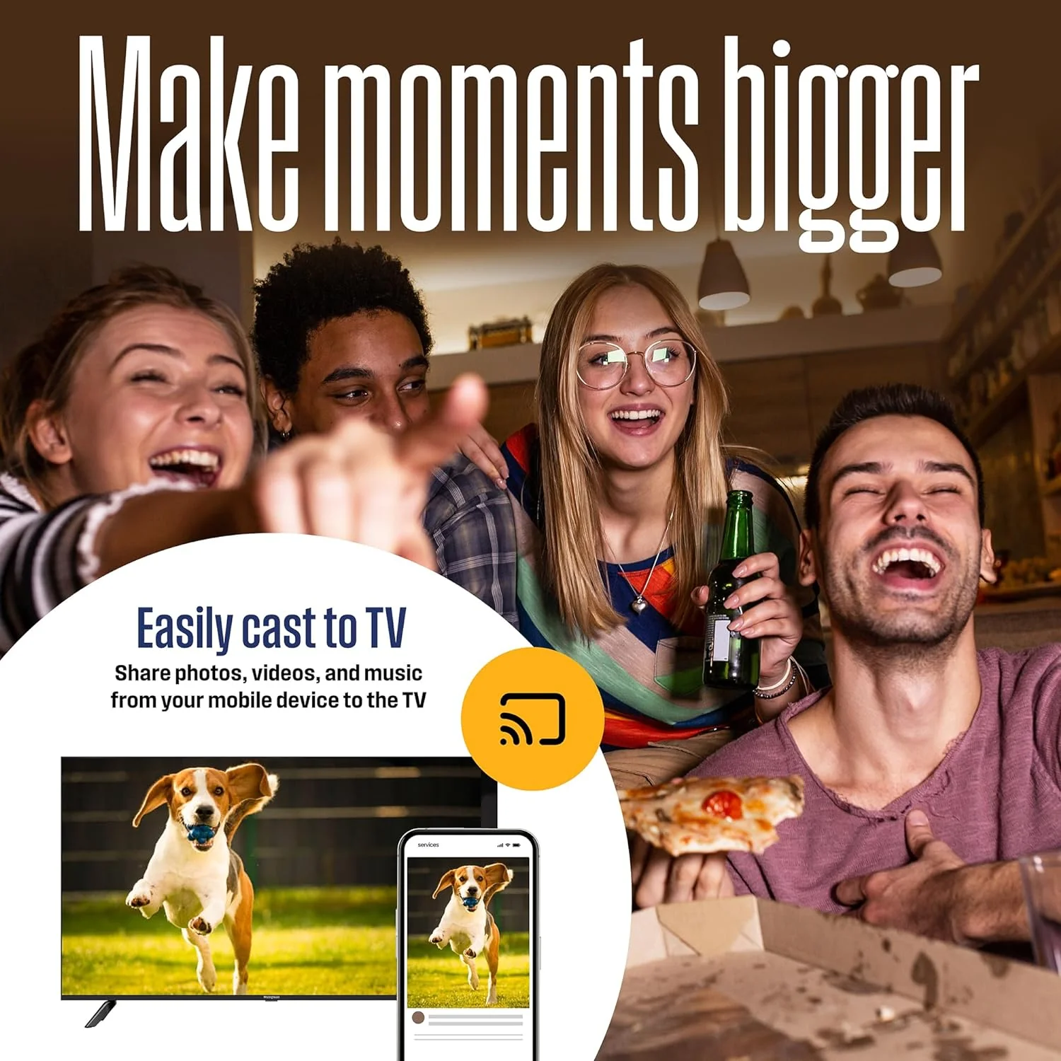 50″ Edgeless 4K UHD Roku TV with Voice Remote - Image 9