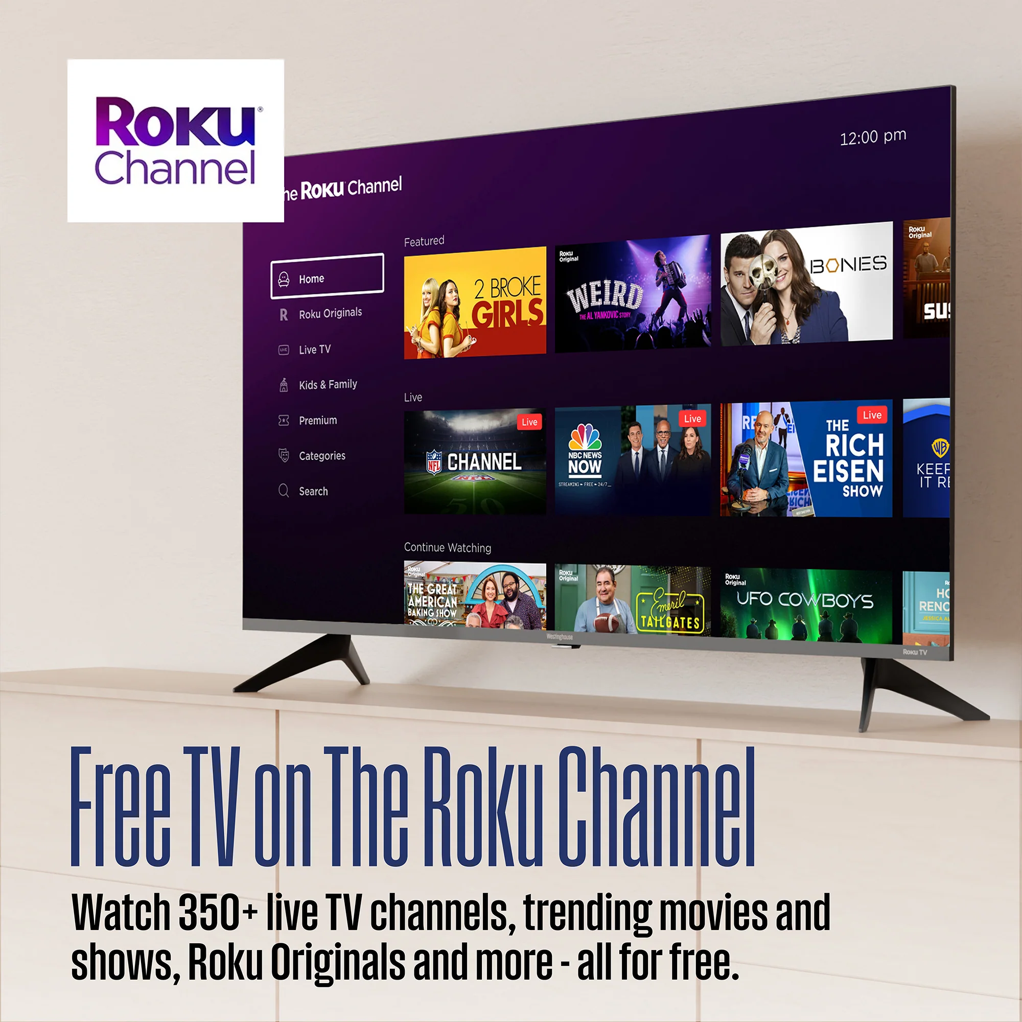 65″ Edgeless QLED 4K UHD Roku TV with Voice Remote - Image 9