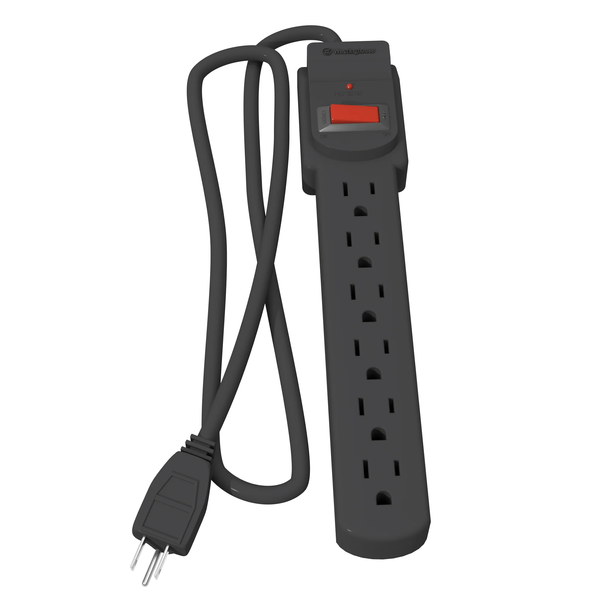 800J 6-out Surge Protector BLK