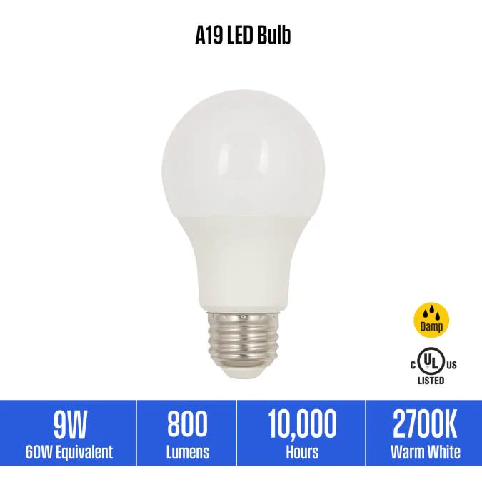 9 Watt (60 Watt Equivalent) A19 LED Light Bulb - Image 10