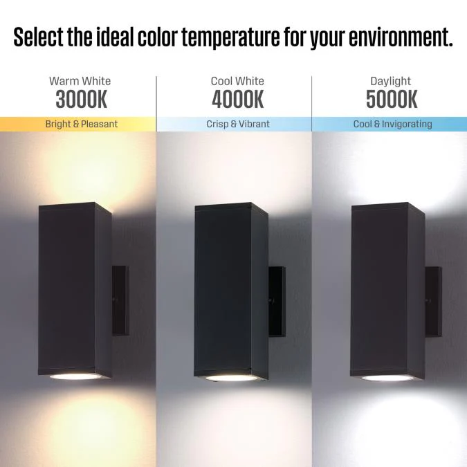 Nottawa Dimmable LED Up and Down Light Wall Fixture, Black Finish - Image 7