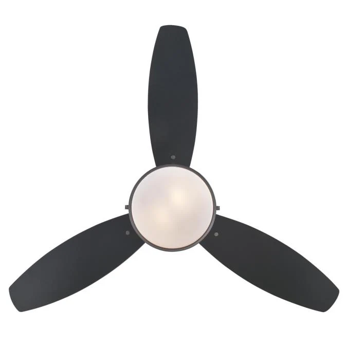 Alloy 42-Inch Three-Blade Indoor Ceiling Fan, Gun Metal Finish with LED Light Fixture - Image 3