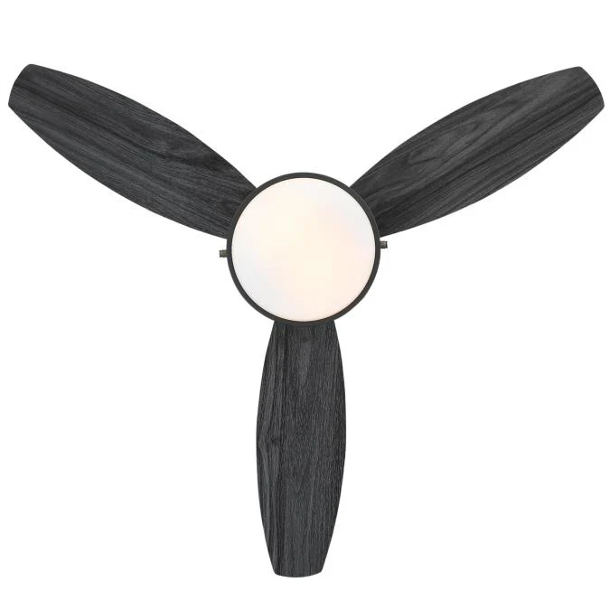 Alloy 42-Inch Three-Blade Indoor Ceiling Fan, Matte Black Finish with LED Light Fixture - Image 9