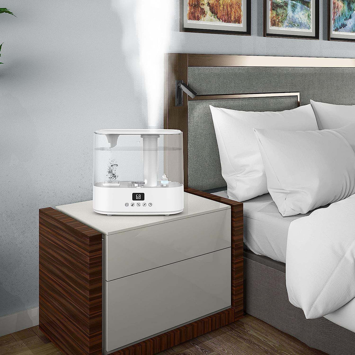 Antimicrobial Air Sterilization Humidifier, White - Image 9