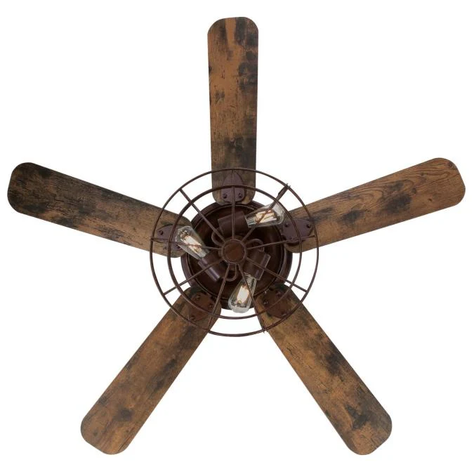 Barnett 48-Inch Reversible Five-Blade Indoor Ceiling Fan, Barnwood Finish with Dimmable LED Light Kit, Remote Control Included - Image 6
