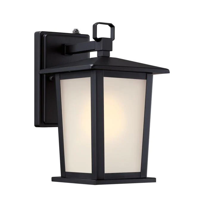 Bedingfield 7 Inch, One-Light Matte Black Outdoor Wall Fixture with Dusk to Dawn Sensor