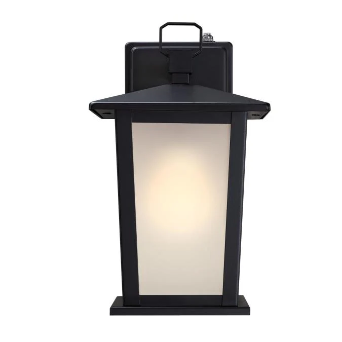 Bedingfield 7 Inch, One-Light Matte Black Outdoor Wall Fixture with Dusk to Dawn Sensor - Image 3
