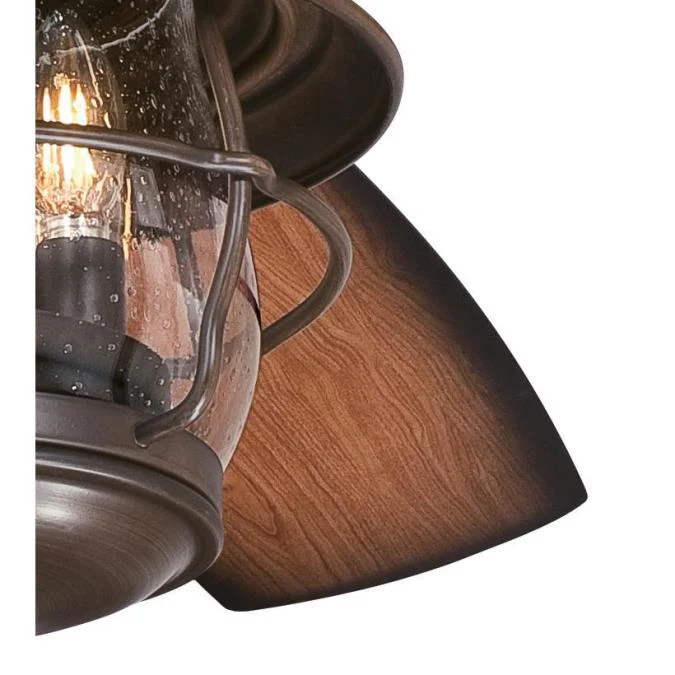 Brentford 52-Inch Five-Blade Indoor/Outdoor Ceiling Fan, Aged Walnut Finish with Dimmable LED Light Fixture - Image 10