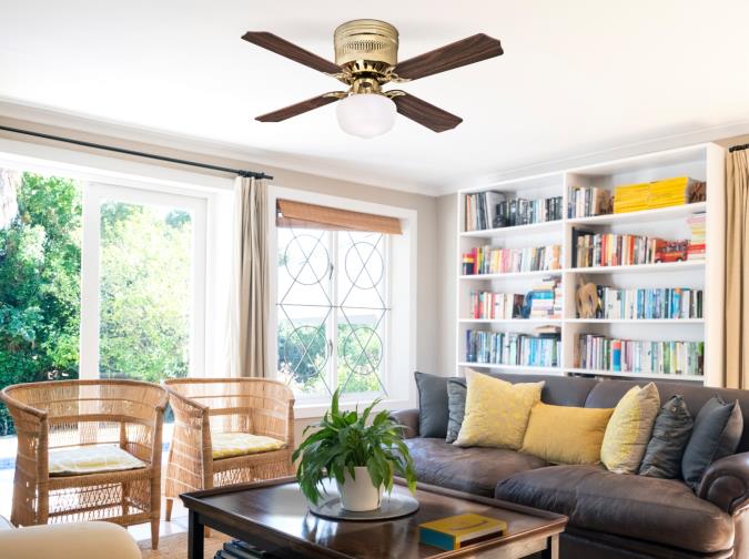 Casanova Supreme 42-Inch Four-Blade Indoor Ceiling Fan, Polished Brass Finish with LED Light Fixture - Image 2