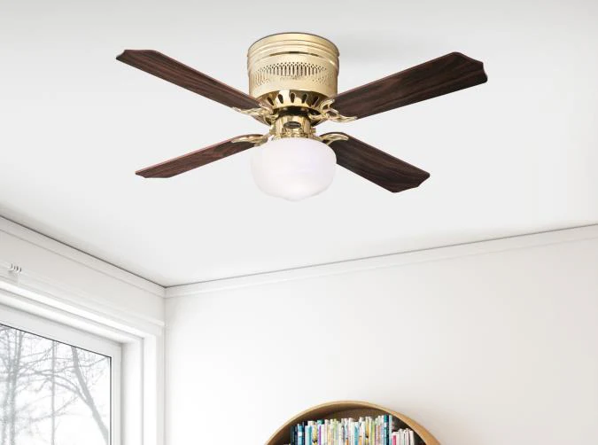 Casanova Supreme 42-Inch Four-Blade Indoor Ceiling Fan, Polished Brass Finish with LED Light Fixture - Image 3