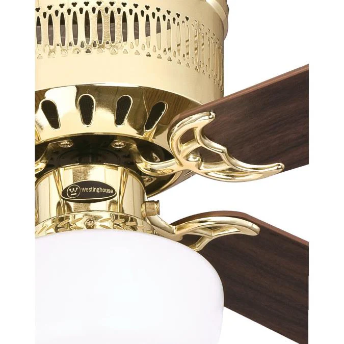 Casanova Supreme 42-Inch Four-Blade Indoor Ceiling Fan, Polished Brass Finish with LED Light Fixture - Image 4