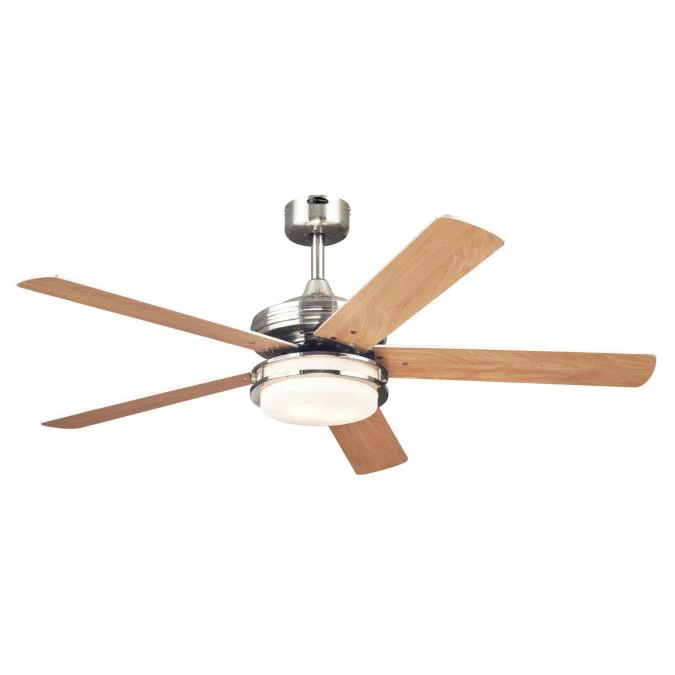 Castle LED 52-Inch Reversible Five-Blade Indoor Ceiling Fan, Brushed Nickel Finish with LED Light Kit - Image 4
