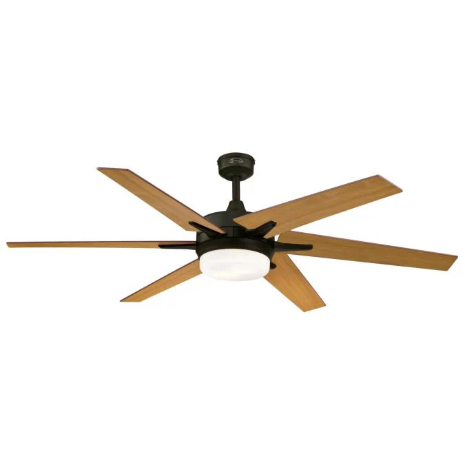 Cayuga 60-Inch Reversible Six-Blade Indoor Ceiling Fan, Oil Rubbed Bronze Finish with Dimmable LED Light Kit - Image 5