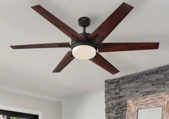 Cayuga 60-Inch Six-Blade Indoor Smart WiFi Ceiling Fan, Black-Bronze Finish with Dimmable LED Light Fixture, Remote Control Included - Image 3