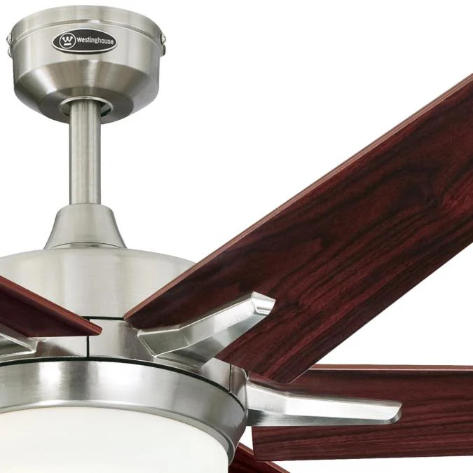 Cayuga 60-Inch Six-Blade Indoor Smart WiFi Ceiling Fan, Brushed Nickel Finish with Dimmable LED Light Fixture, Remote Control Included - Image 3