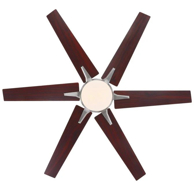 Cayuga 60-Inch Six-Blade Indoor Smart WiFi Ceiling Fan, Brushed Nickel Finish with Dimmable LED Light Fixture, Remote Control Included - Image 4