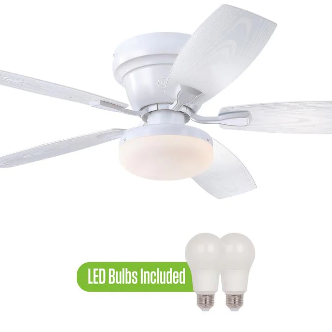 Contempra 52-Inch Indoor/Outdoor Ceiling Fan with Dimmable LED Light Fixture, Matte White - Image 9