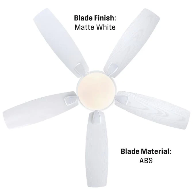 Contempra 52-Inch Indoor/Outdoor Ceiling Fan with LED Light Fixture, Matte White - Image 7