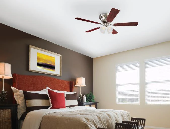 Contempra IV 52-Inch Five-Blade Indoor Ceiling Fan, Brushed Nickel Finish with Dimmable LED Light Fixture - Image 2