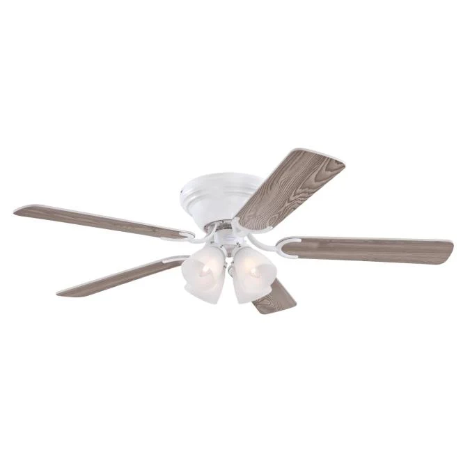 Contempra IV 52-Inch Five-Blade Indoor Ceiling Fan, White Finish with Dimmable LED Light Fixture - Image 9