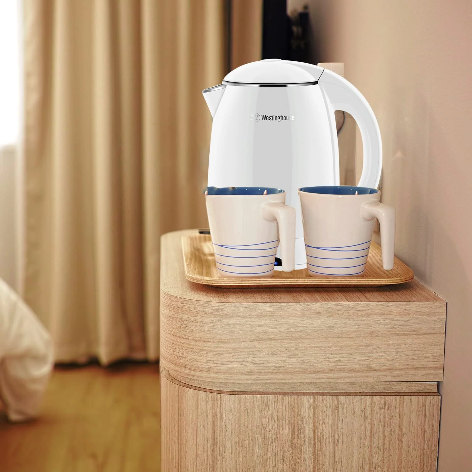 Electric Cordless Kettle - White - Image 7