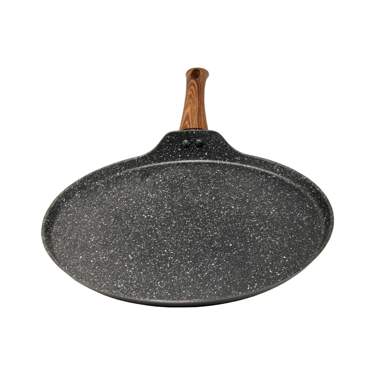 Gray and wood marble finish crepe pan (12.5") - Image 4