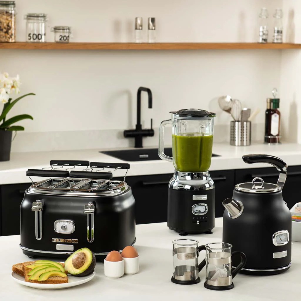 Retro Series Table Blender - Black - Image 4