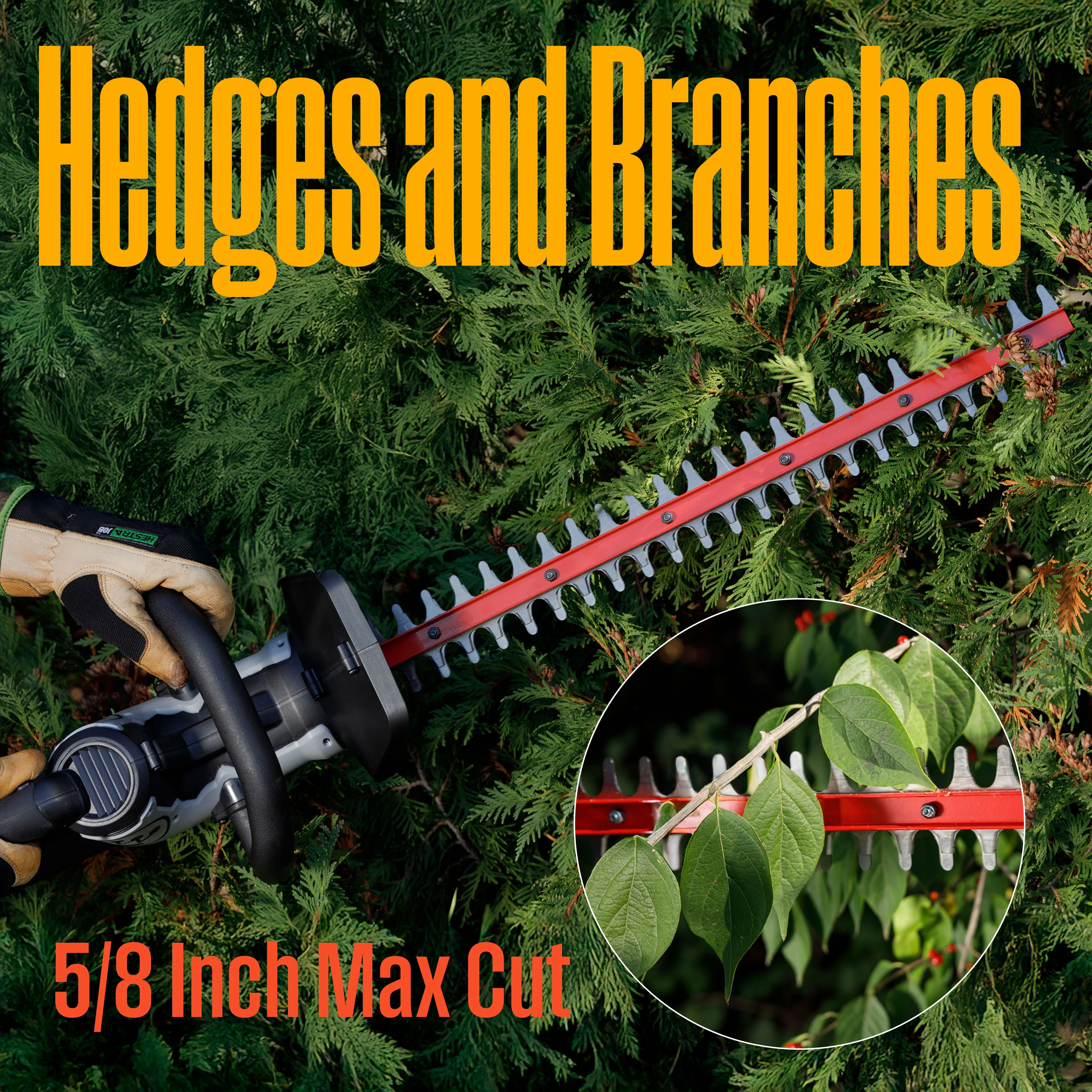 Cordless 20V Hedge Trimmer - Tool Only - Image 4