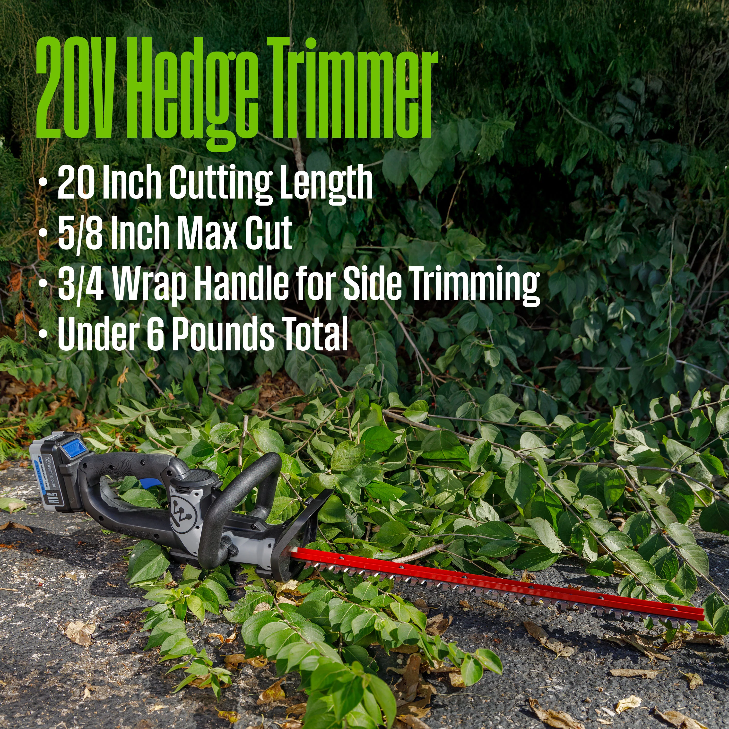 Cordless 20V Leaf Blower/Hedge Trimmer/String Trimmer Kit - Image 6