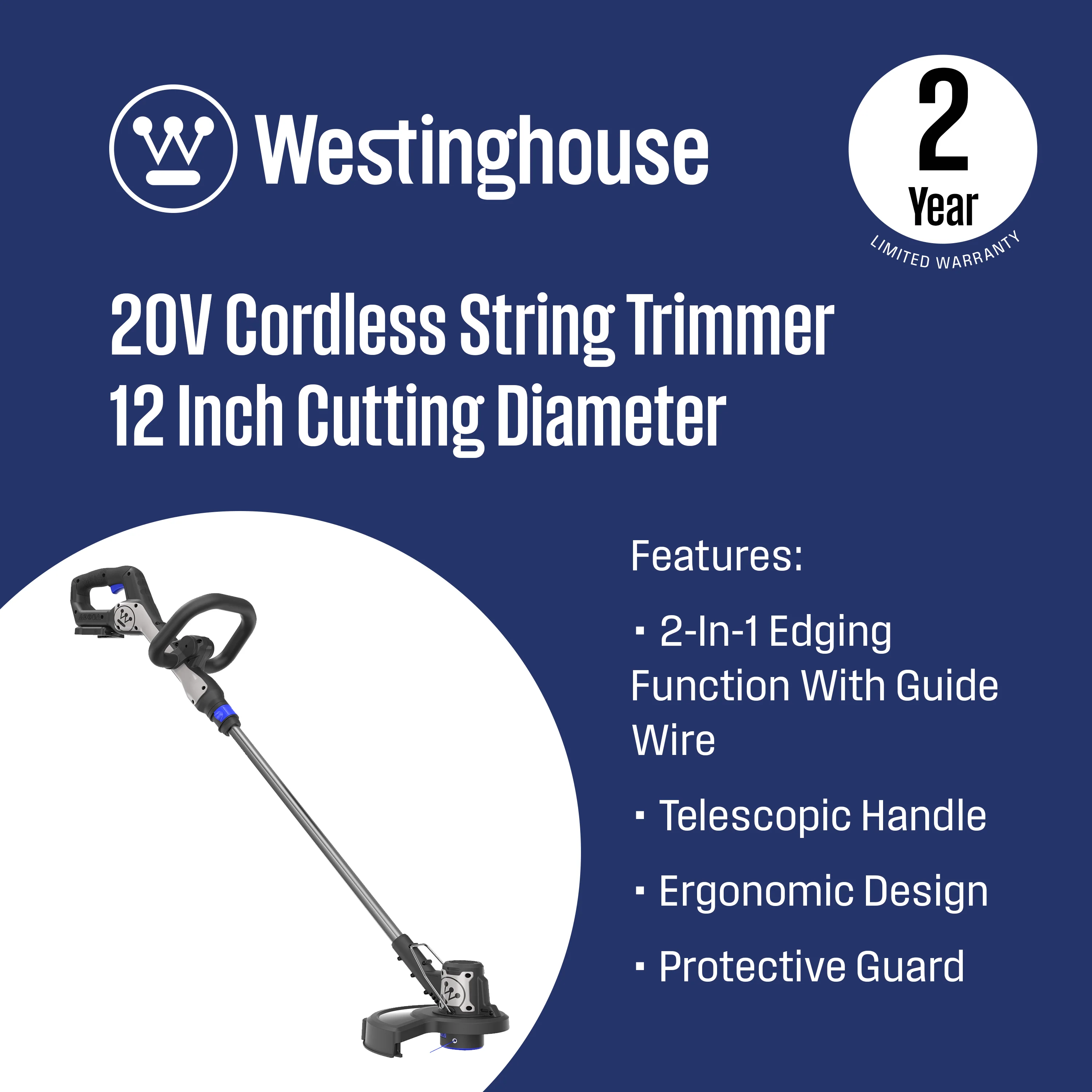 Cordless 20V String Trimmer - Tool Only - Image 2