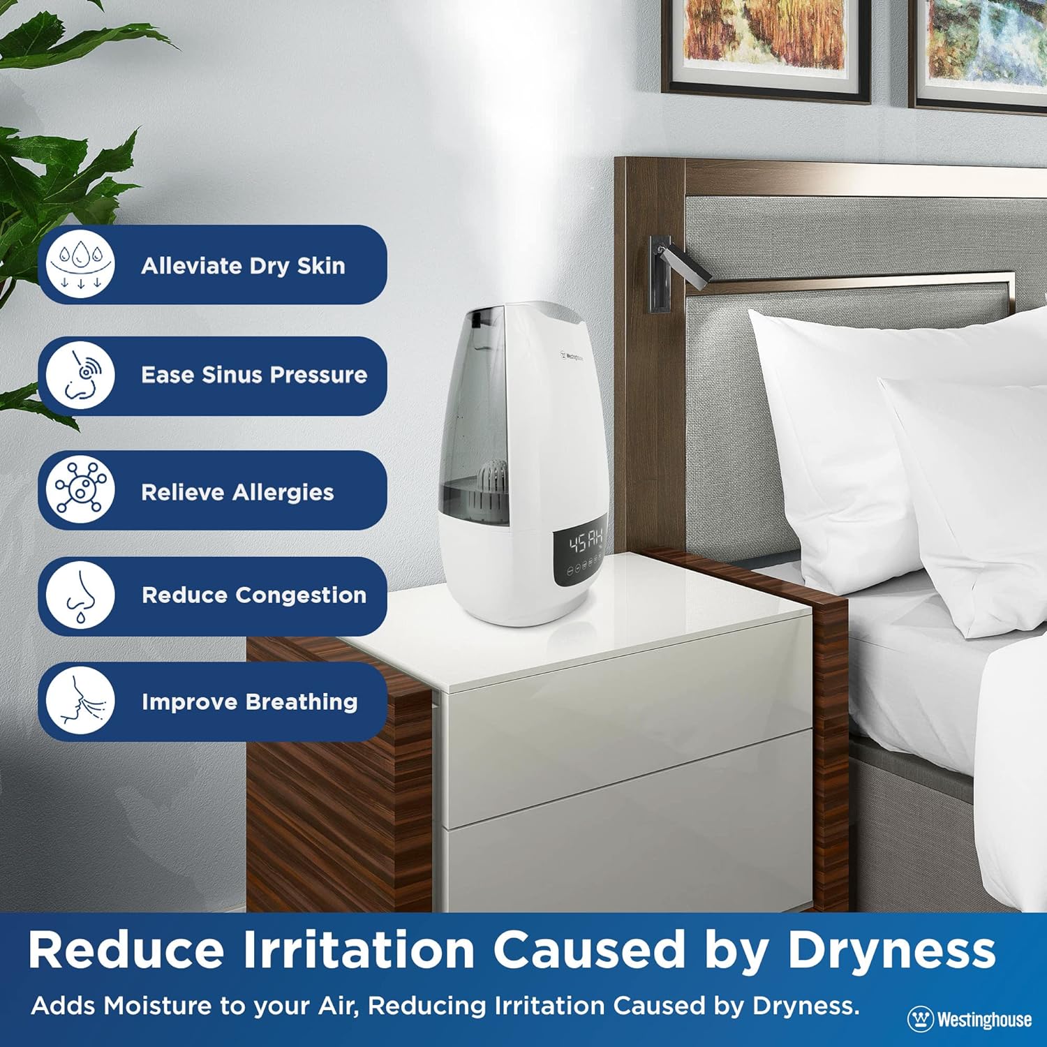 Digital Cool Mist Ultrasonic Humidifier 6L Top Fill - Image 3
